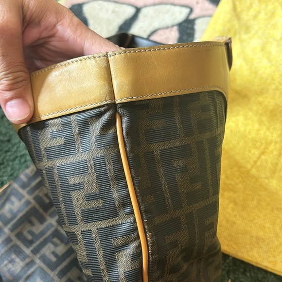 Vintage fendi zucca fold over shopper tote bag - Picture 9 of 16